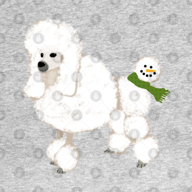 Poodle with a Snowman Tail by ahadden